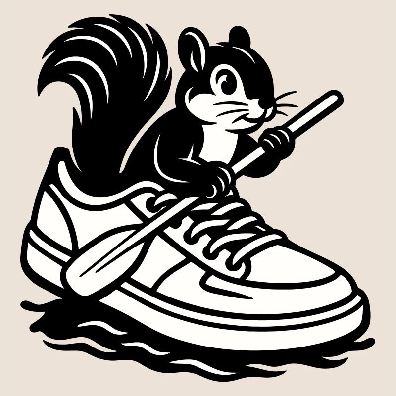 Eichhörnchen im Sneaker!