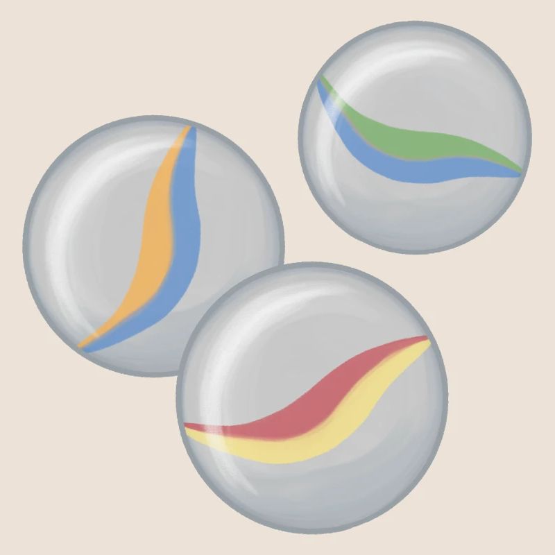 Kreis-Schwünge in Pastellfarben Murmeln