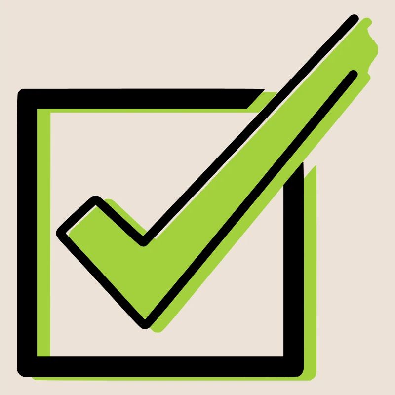 Häkchen Checkliste Box Comic