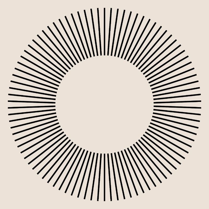 Conception de la composition des cercles de lignes