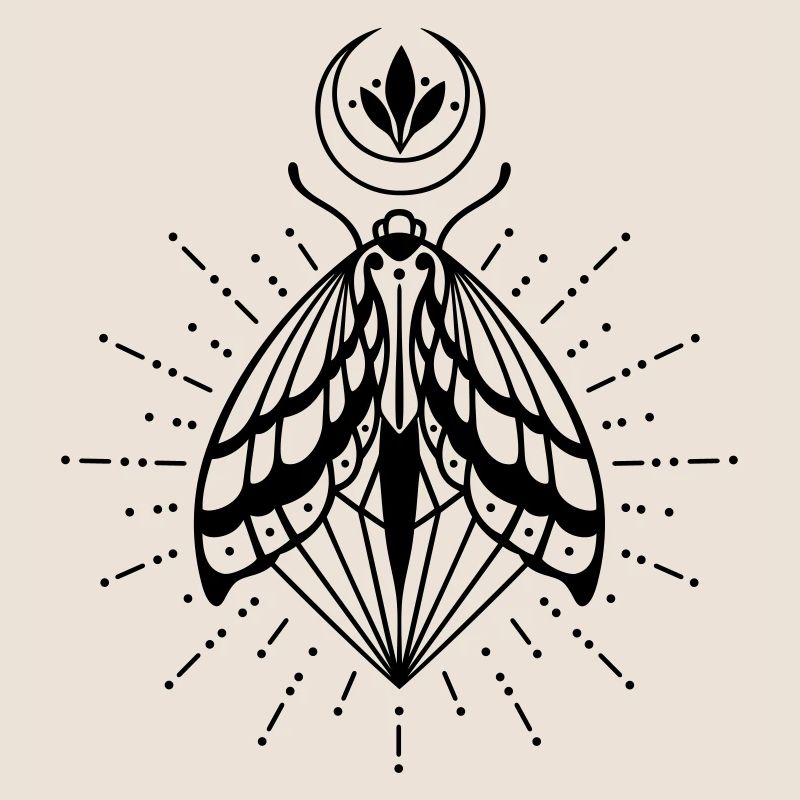 Moth moon crystal diamond firefly