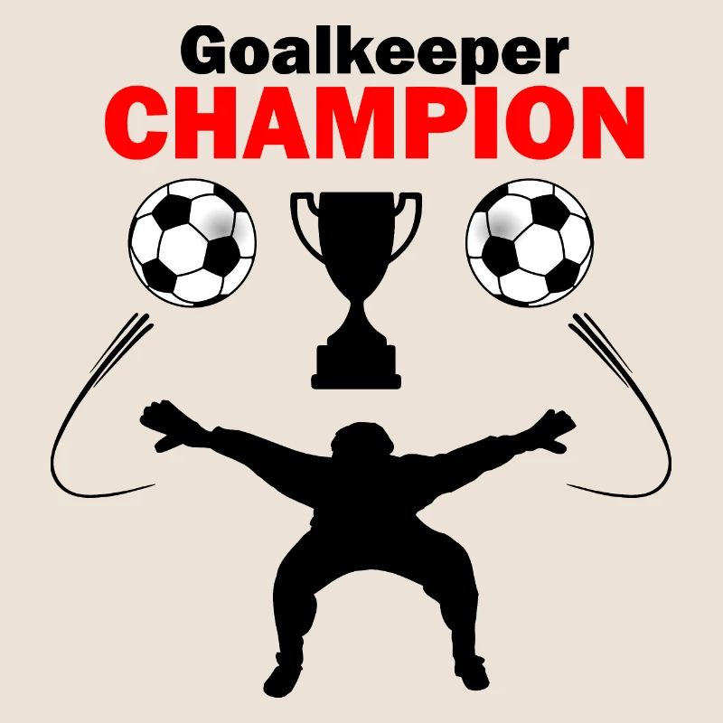 Torwart oder Torwart Schattenfigur Champion