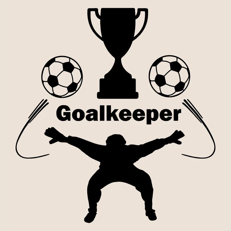 Torwart oder Torwart Schattenfigur Torwart