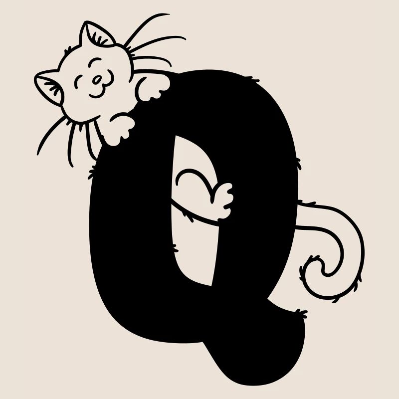 Katze Buchstabe Q