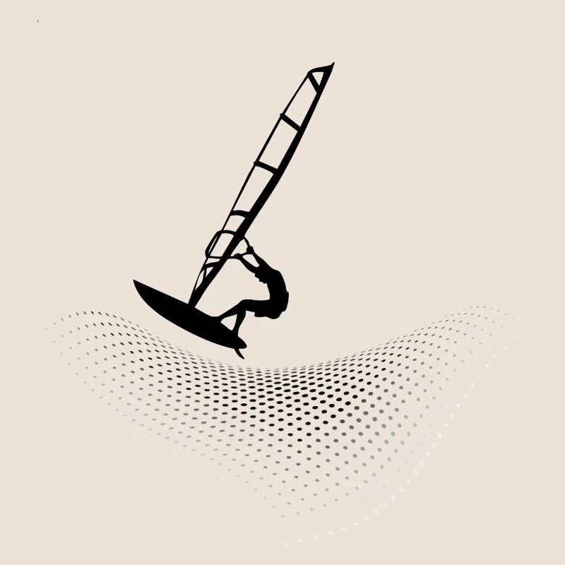 Windsurfers on points wave