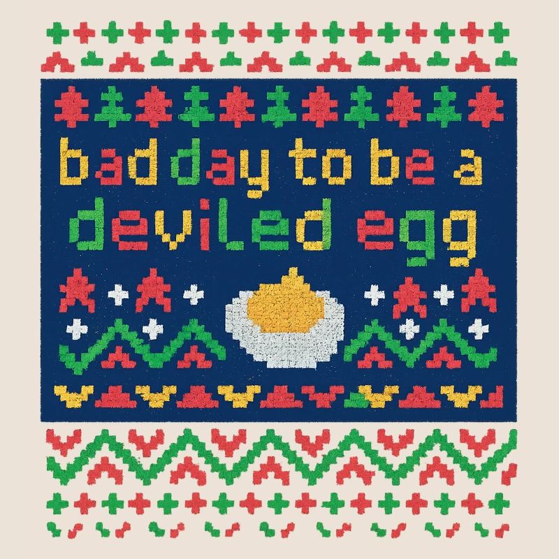 Deviled Egg Pixel Pun, Xmas Food lover