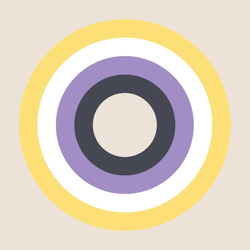 Concentric Ring Palette LGBTQ Non Binary