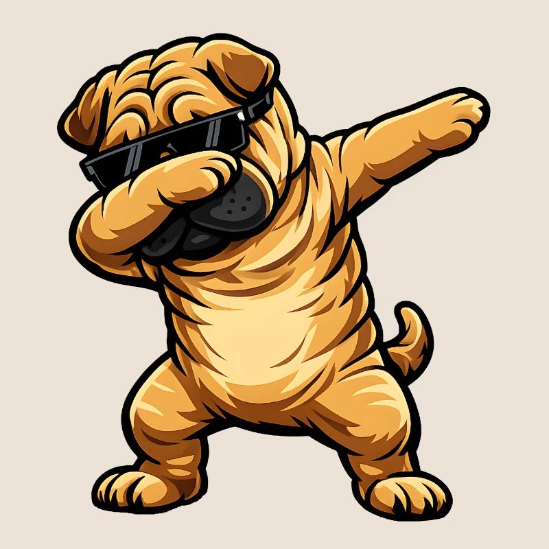 Dabbing Shar Pei