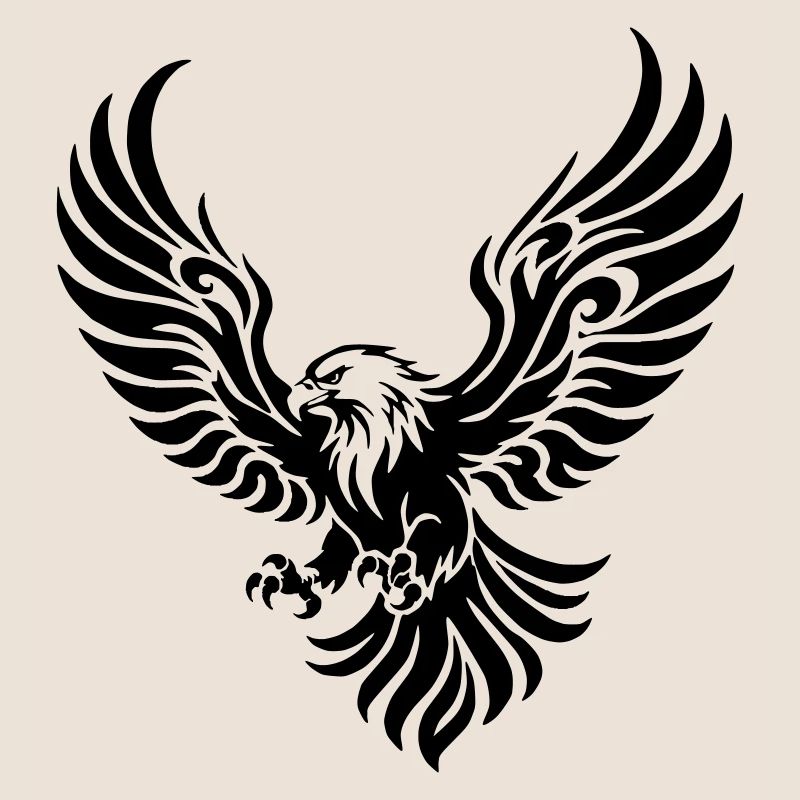 Aigle puissant aux ailes déployées