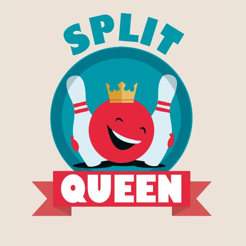 Split Queen Split Happens Bowling König T_Shirt
