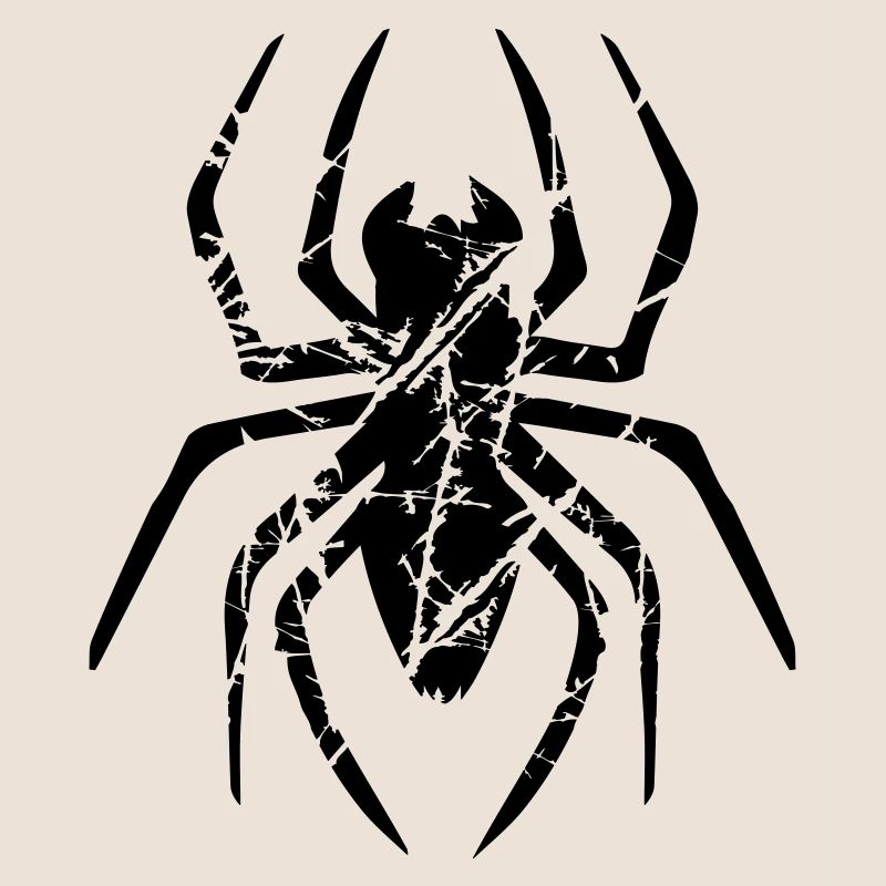 kratzer risse spinne logo design ekelig horror hal