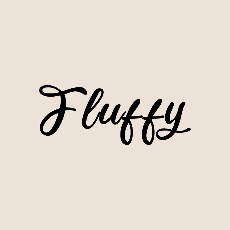 Fluffy Script Glitter Lettering