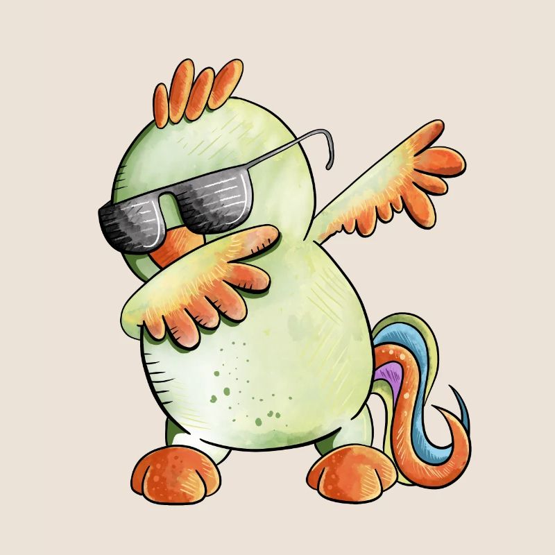 Dab Dance Rooster I Dabbendes Chicken