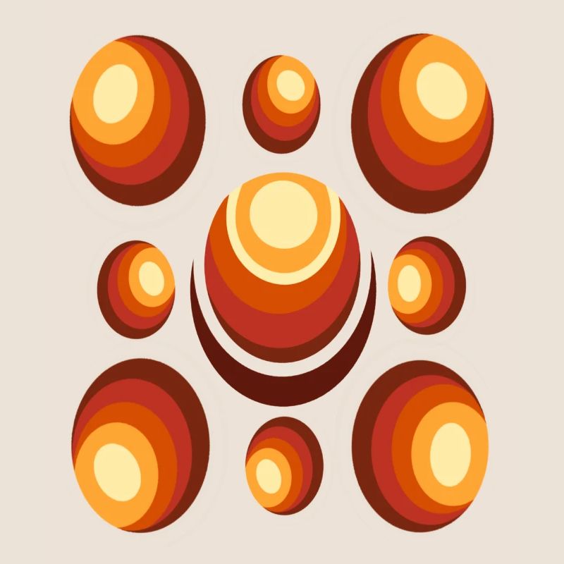 70s Wallpaper Pattern Retro Circle Pattern