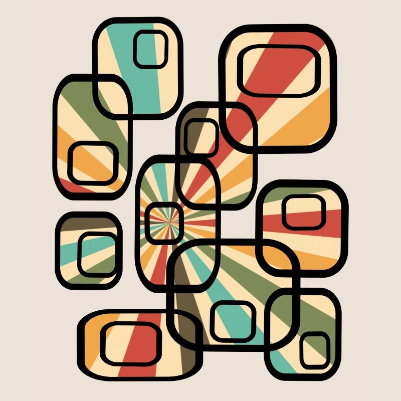 70s wallpaper pattern cuboid retro pattern