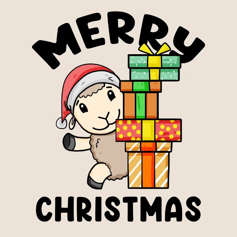 Frohe Weihnachten Schaf mit Geschenke