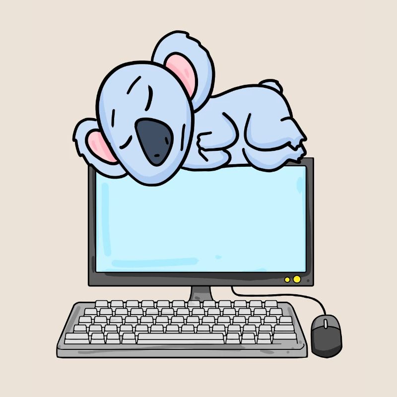 Koala Computer Nerd Programmierer Geschenk