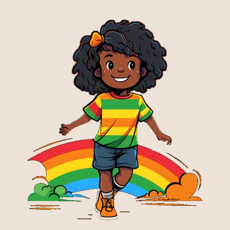 Lebendige Regenbogen Kinderdesign