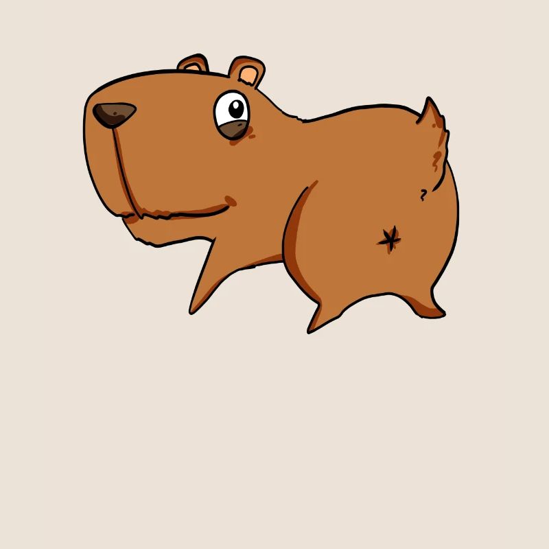 Capybara vu de derrière - Cul de Capybara