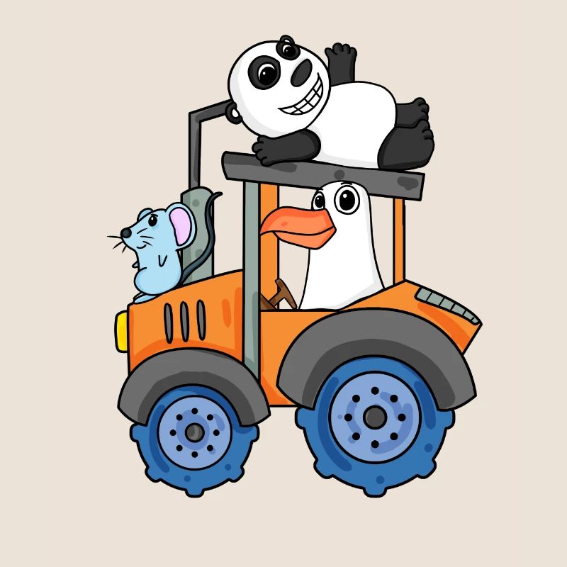 Tractor Tractor Cute Animals