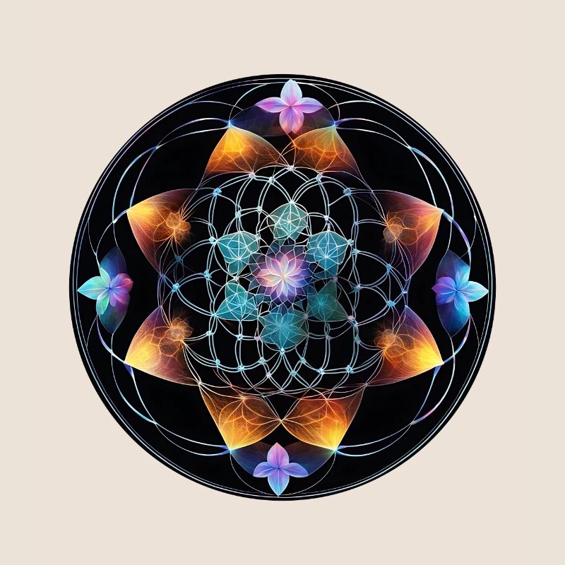 Leuchtendes Mandala NetzGeometrie