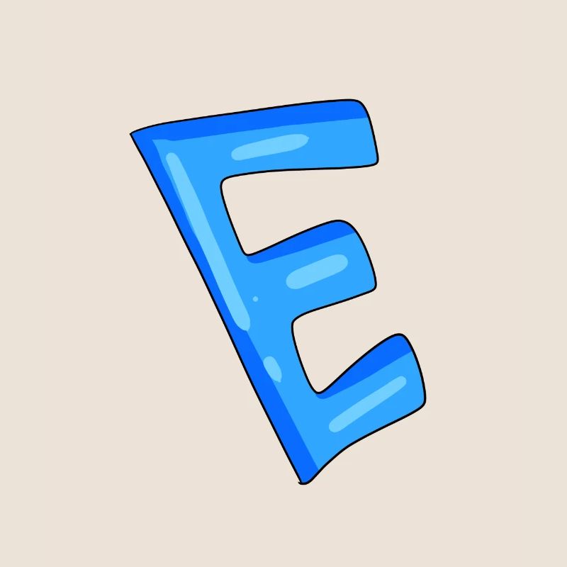 Letter E Initial point