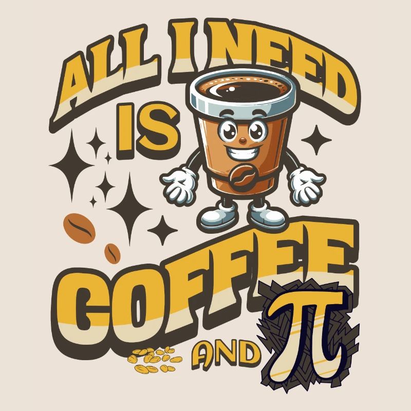 Funny Math Teacher All I Need Is Coffee And Pi