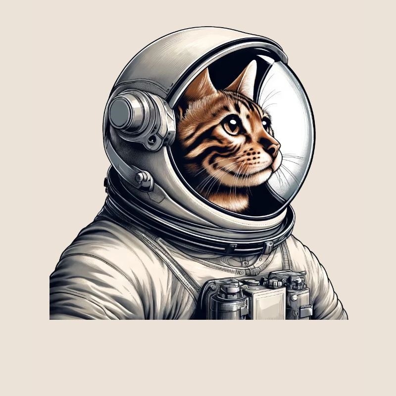 Aventure spatiale d’astronaute de chat du Bengale