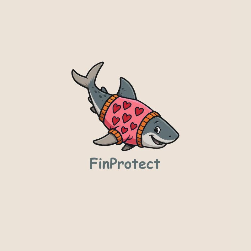 Comic Hai mit Herzpullover