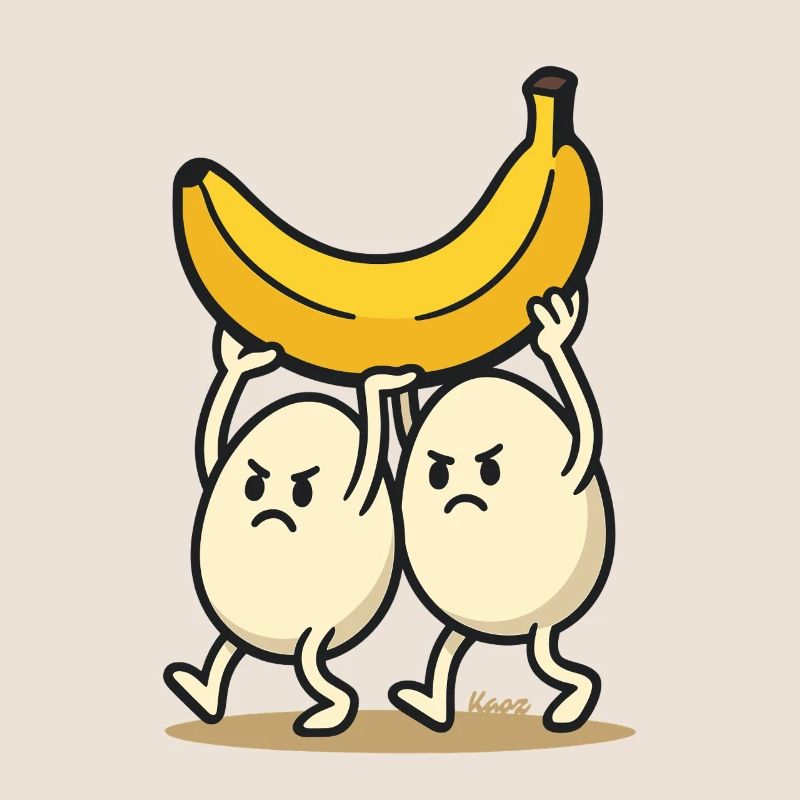 Teamwork – Two eggs and a banana