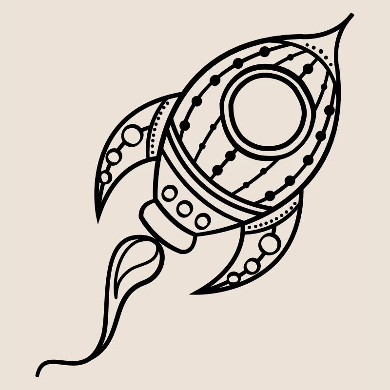 Fusée Doodle Voyage dans l’espace