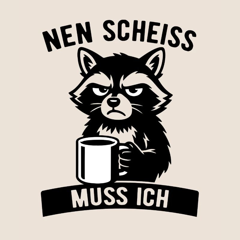 Frecher Waschbär - Nen Scheiß muss ich - Kaffee