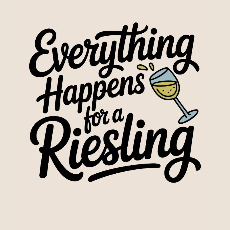 Wein Weintrinker Everything Happens For A Riesling