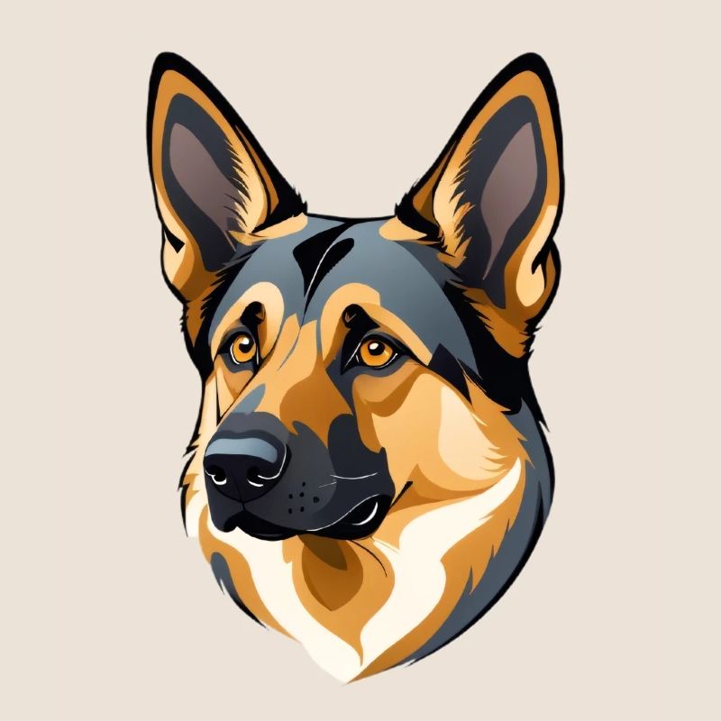 Gesicht eines deutschen Schäferhunds