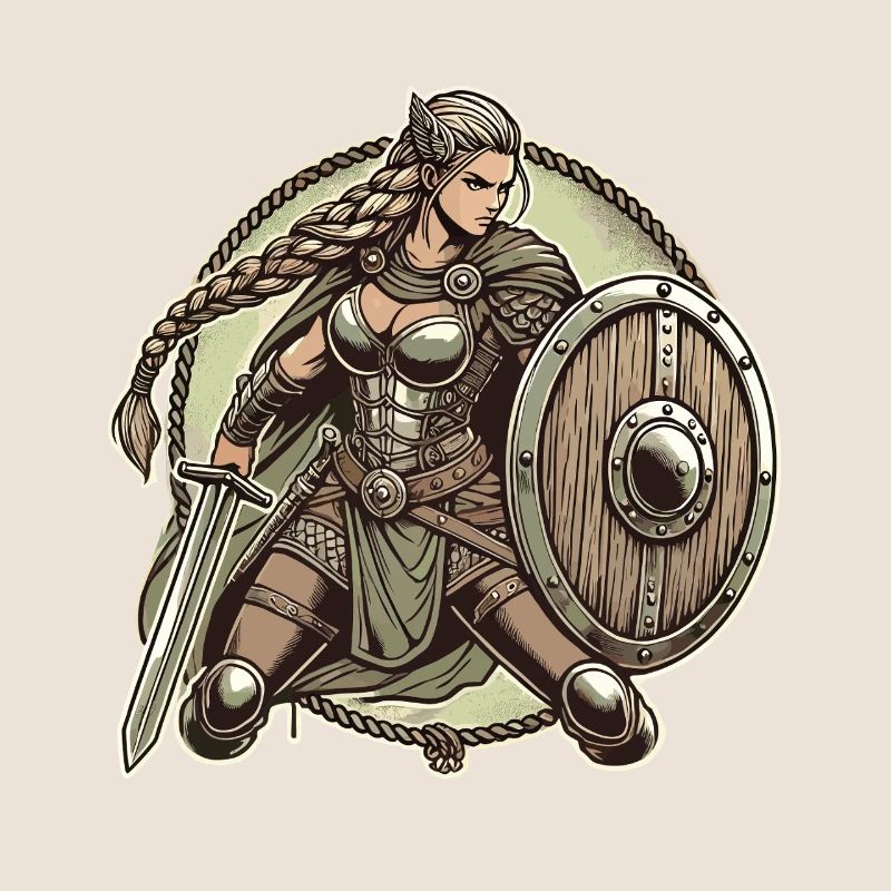 Guerrier avec bouclier et épée