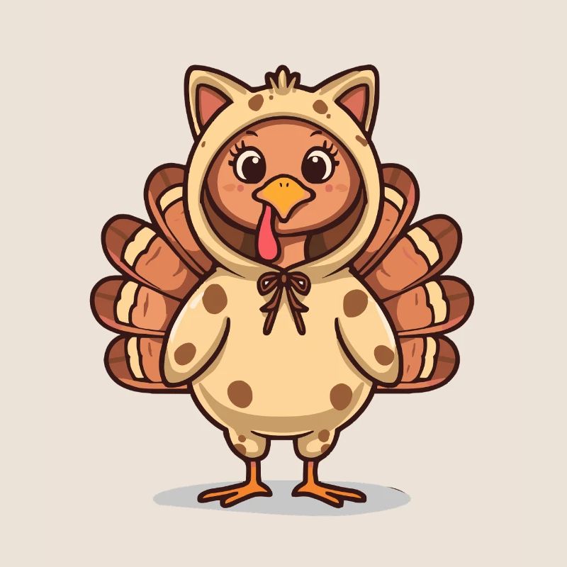 Drôle de chat de dinde Thanksgiving