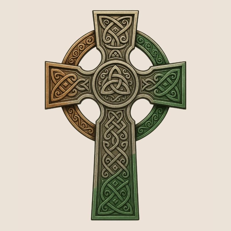 Irish Celtic Cross Knot Pattern