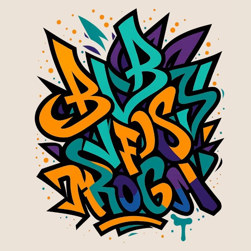 Explosion de couleurs de graffitis de rue