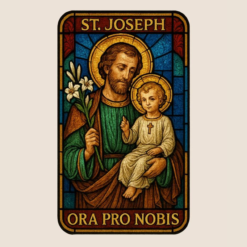 St Josef Ikon: Vater mit Kind