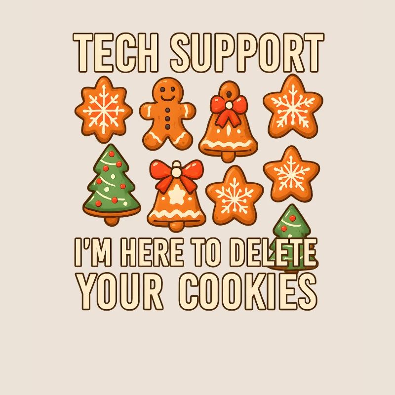 Tech Support Cookies Humor Illustration