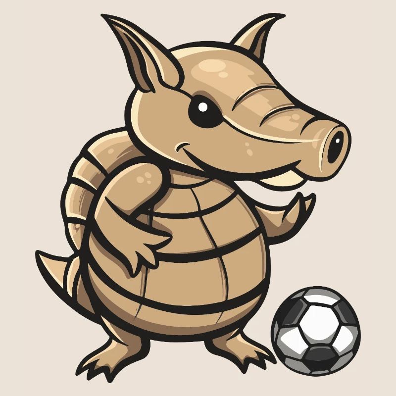 Conception du dessin animé Armadillo Kicker