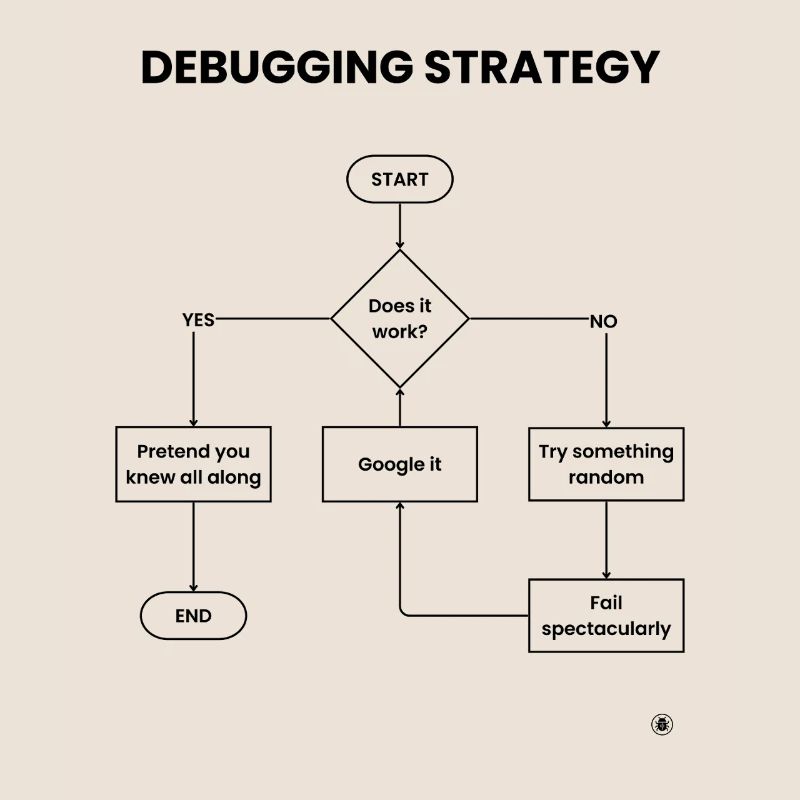 Debugging Strategy Flowchart - Does It Work Gift
