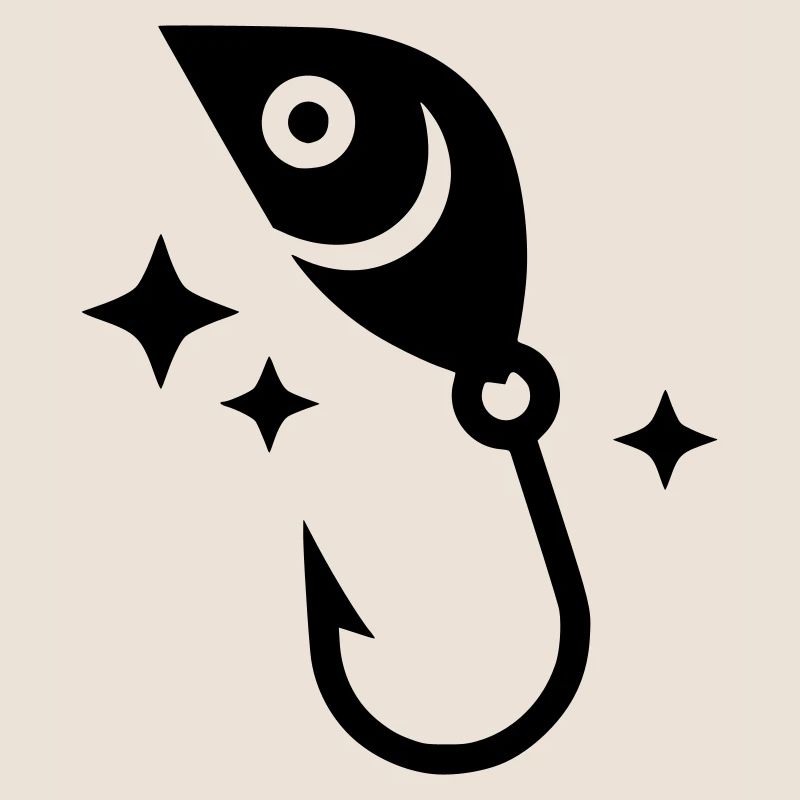 Fishing Lure Spoon Hook Luck Vector