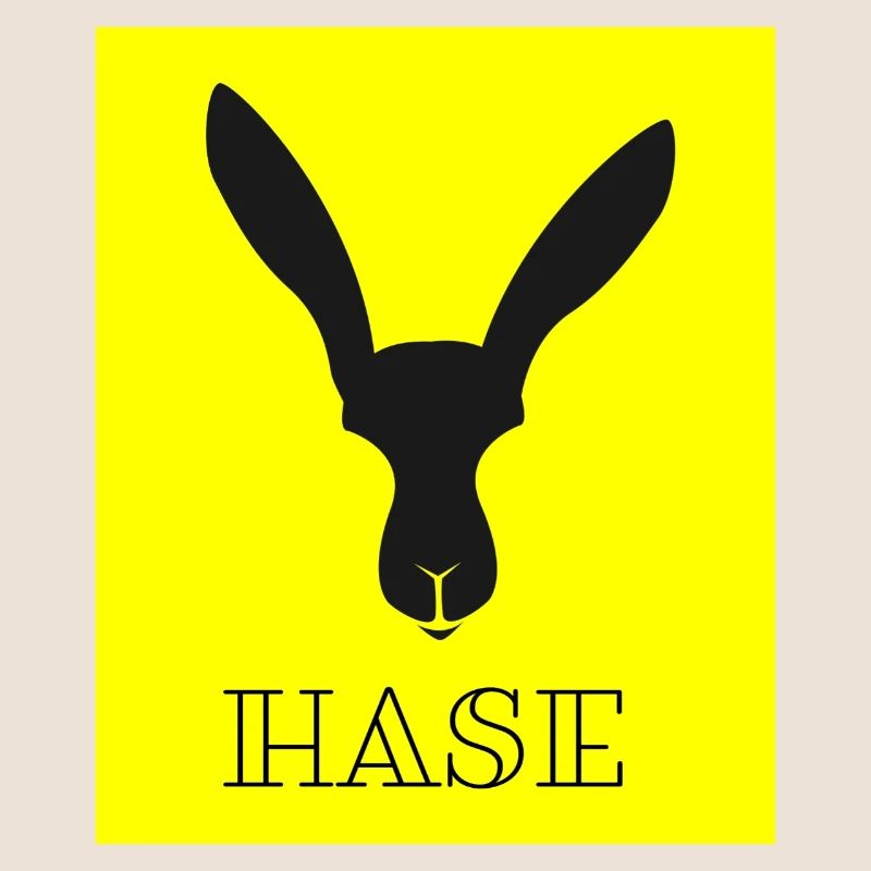 Contraste jaune Bunny Silhouette