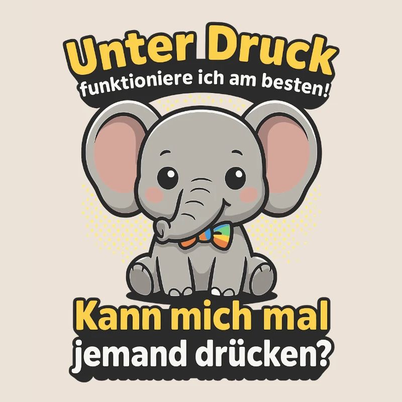 Under pressure elephant, cuddle me saying