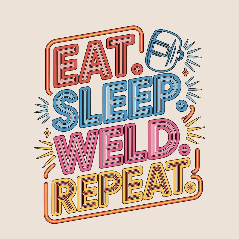 Welder Eat Sleep Weld Repeat Welding Fabrication