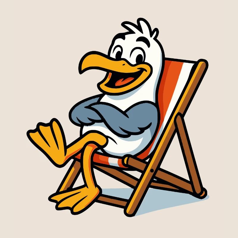 Lounge-Seemöwe am Strand