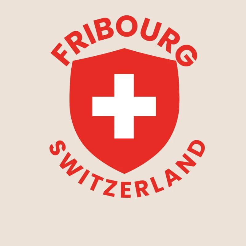 Fribourger Schweizer Schild mit Kreuz