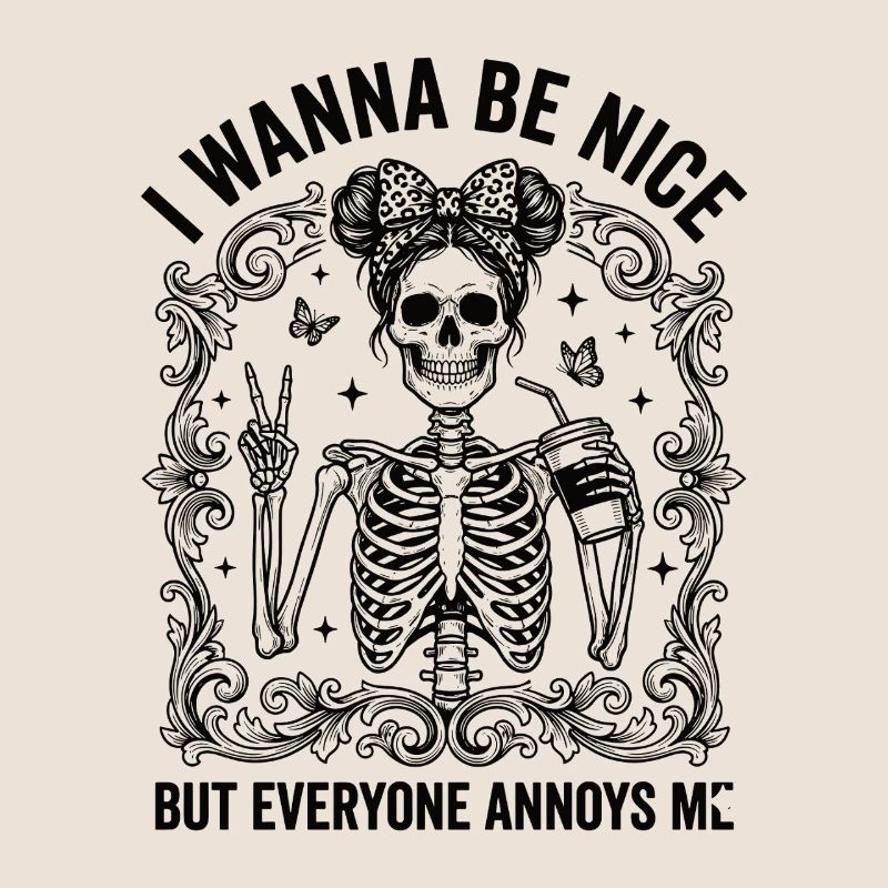 Real Irony Skeleton Humor Statement