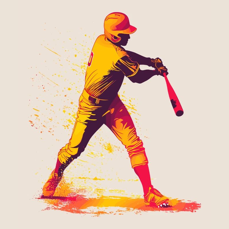 Farbexplosion Baseball-Schläger